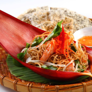 GỎI TÔM HOA CHUỐI
